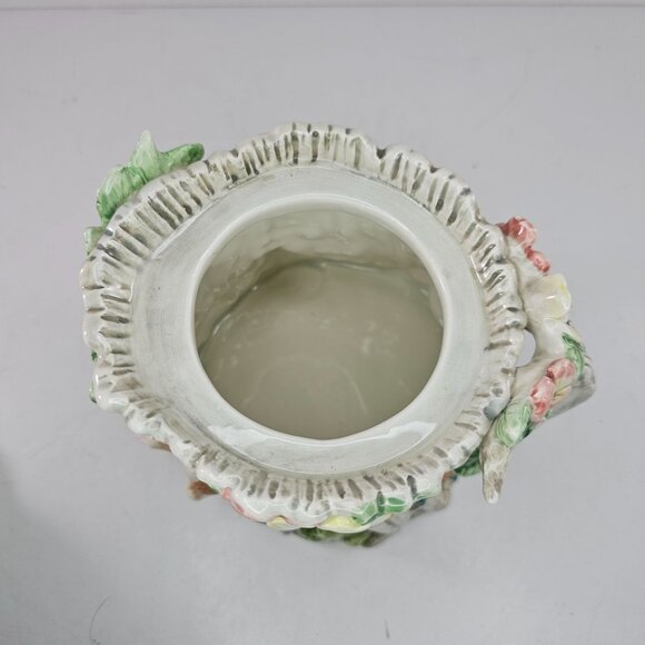 Vintage Fitz & Floyd Woodland Spring Bunny Rabbit Canister Jar *Chips* - Picture 8 of 9